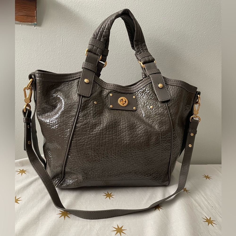 Marc By Marc Jacobs Patent Leather  Satchel Crossbody Handbag Purse